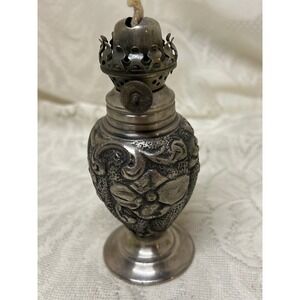 Restoration Hardware‎ Miniature Oil Lamp Floral Pattern Decor India Peeter